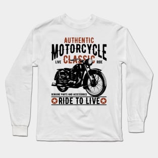 Authentic motocycle classic Long Sleeve T-Shirt